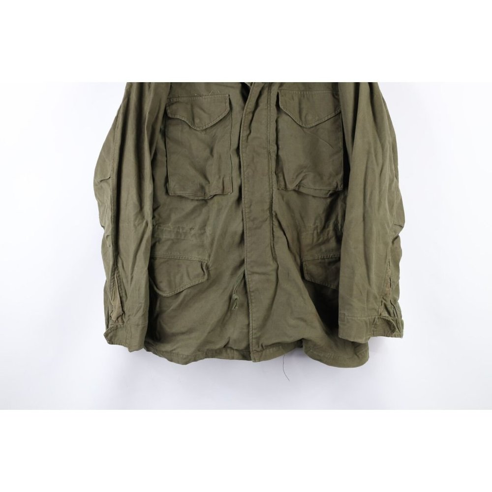 Vintage 60s Mens Small Thrashed Vietnam War Hoode… - image 3